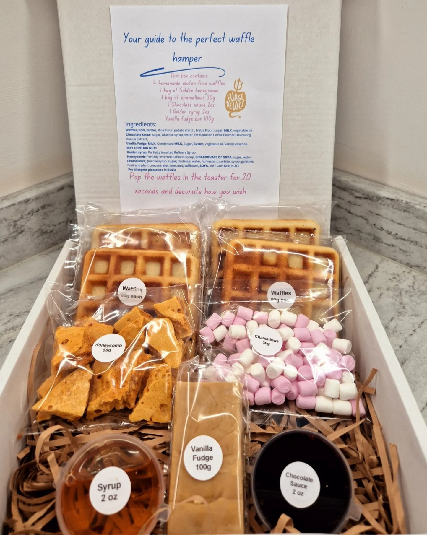 Homemade Gluten Free Honeycomb Waffle Box